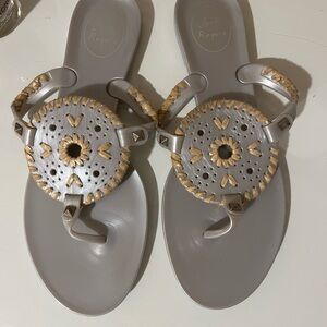 Jack Rogers Women's gold and silver Sandals